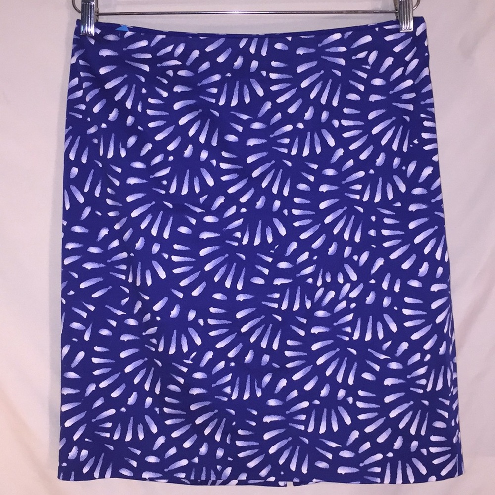 The Limited Sz 10 spectacular blue/wht lined skirt